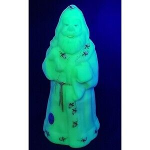Vtg Fenton Burmese Glass Old World Santa Hand Painted  C Griffiths & Bill Fenton
